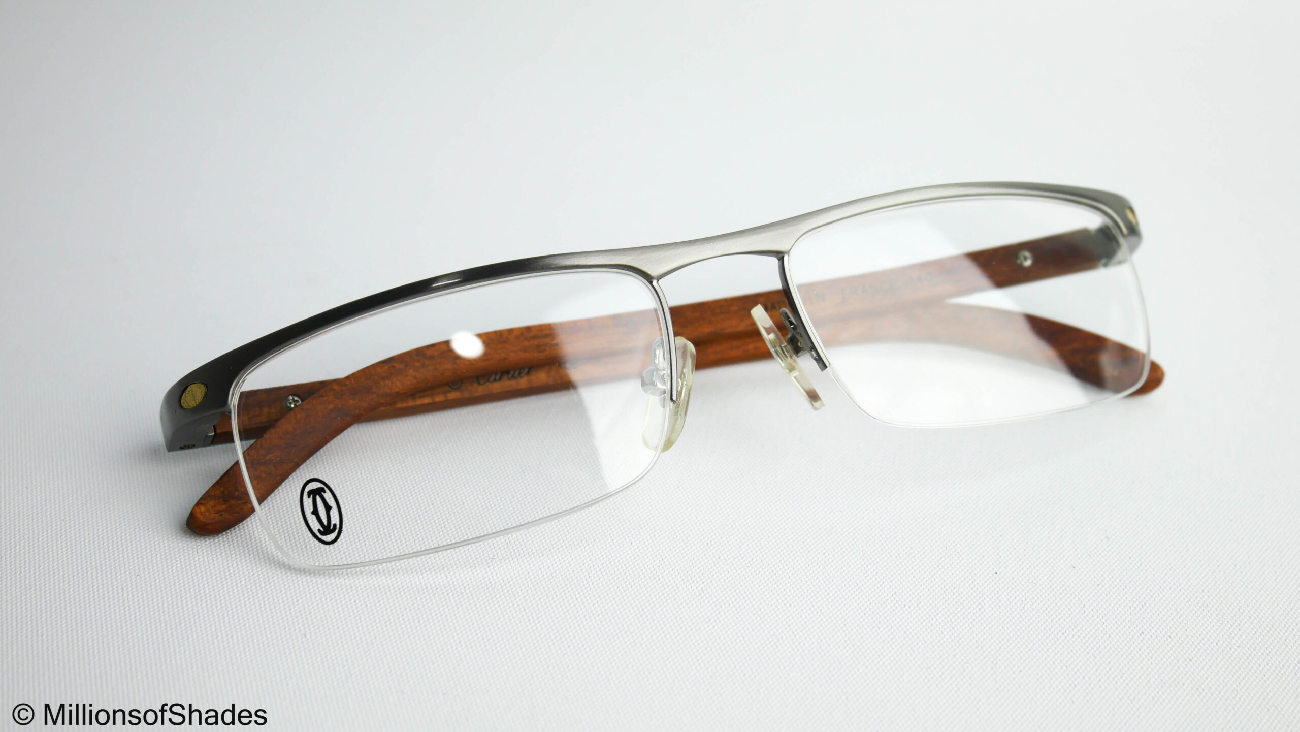 Cartier half best sale rim eyeglasses