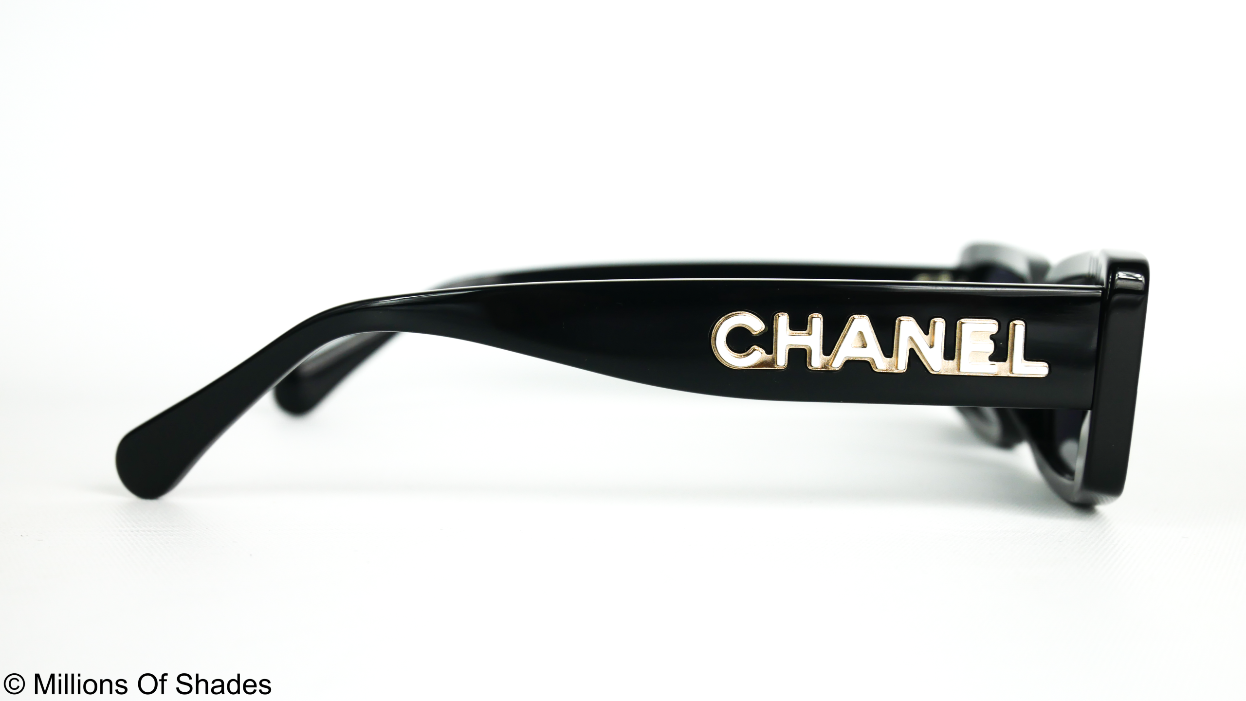 Rectangle Sunglasses A71473-Black White - Image 3