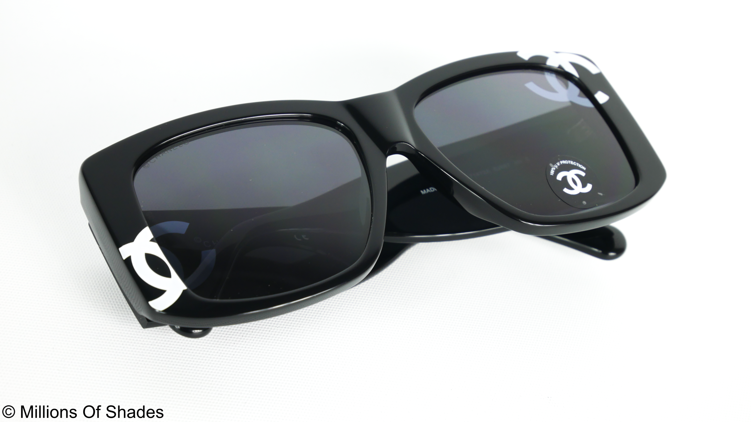 Square Sunglasses A71472-Black White - Image 4