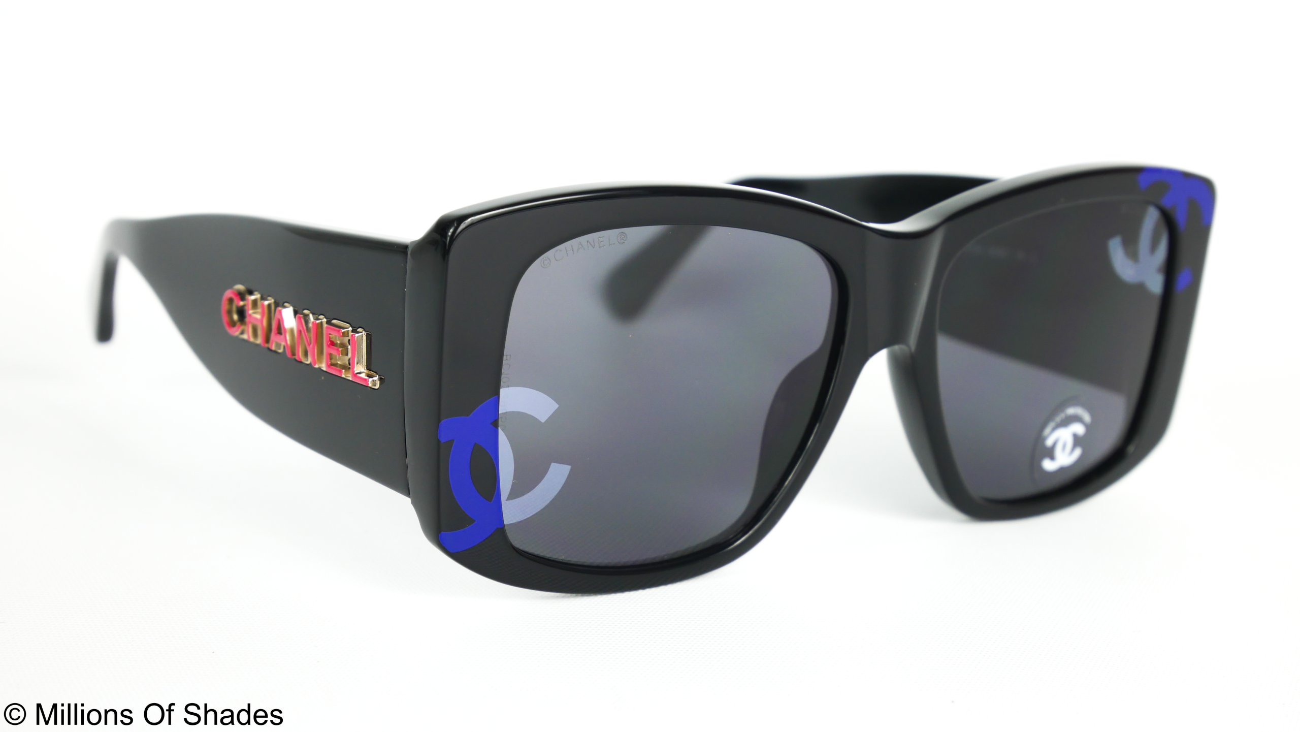 Square Sunglasses A71472-Black Blue - Image 2