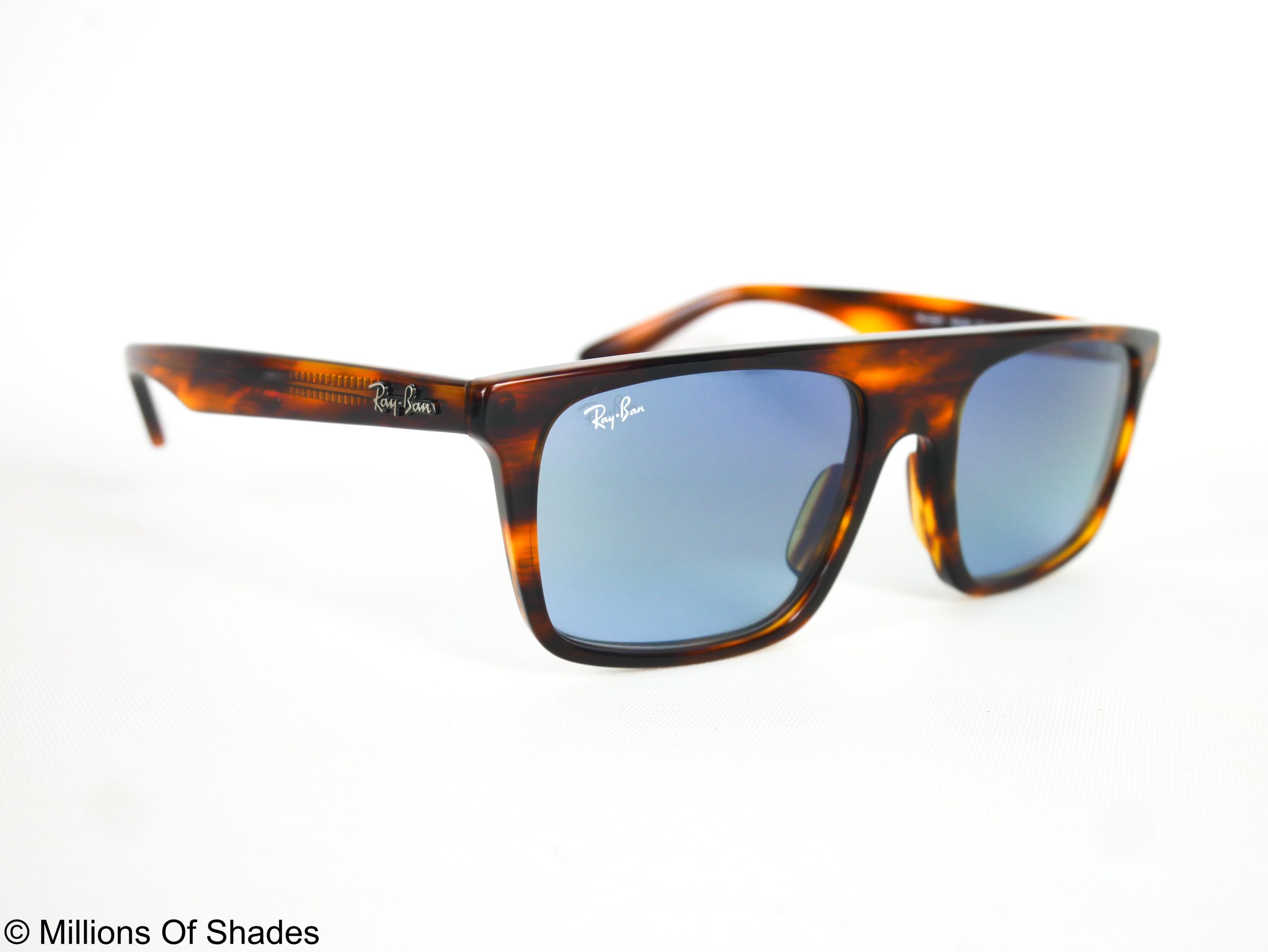 RB2222F Striped Havana Blue Gradient Grey - Image 2
